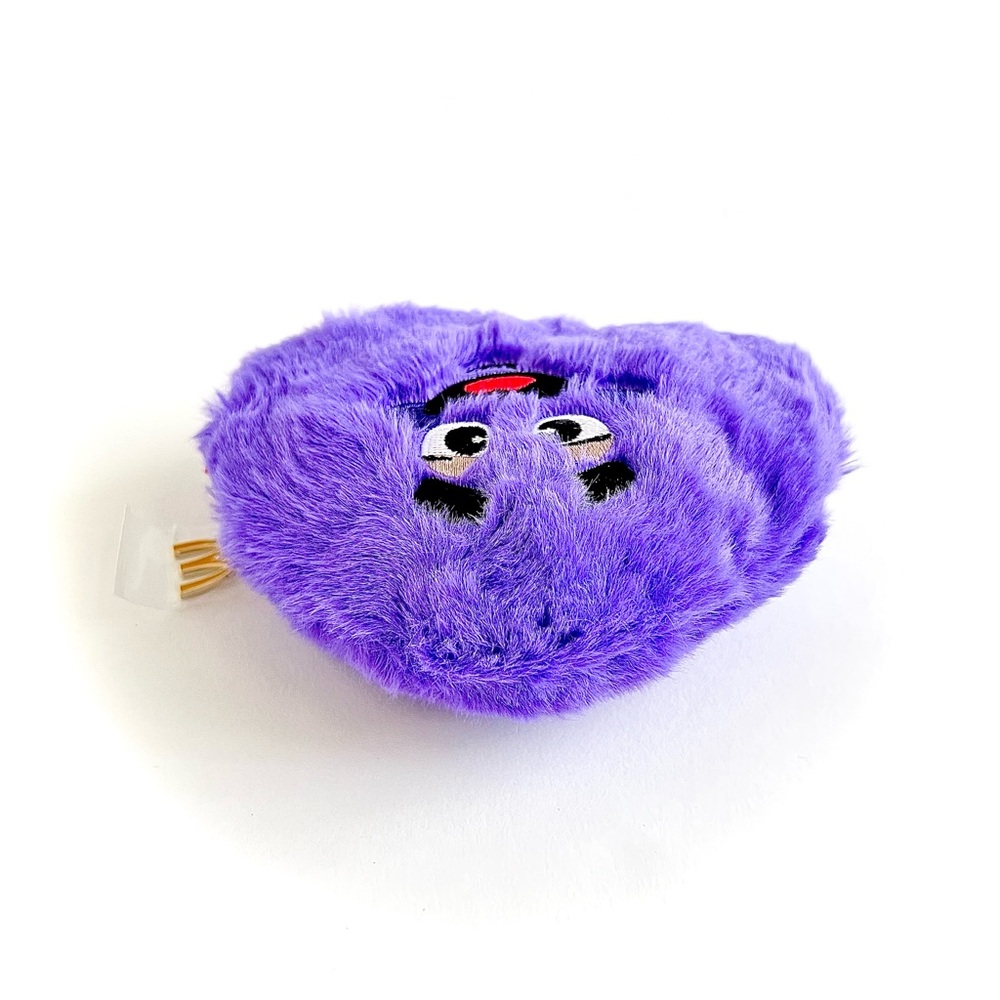McDonald's Limited Edition Collectible Grimace Purple Fuzzy Plush Coin Purse - Picture 5 of 9